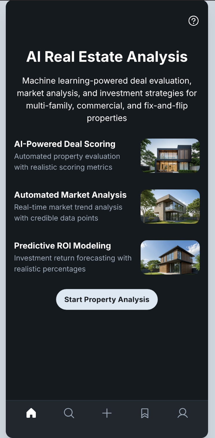 AI Real Estate Analysis Dashboard